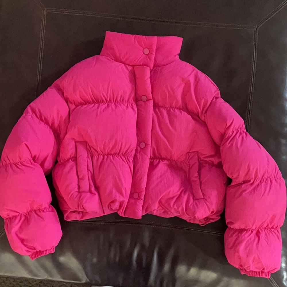 Pink Puffer jacket.  Like new.  XS